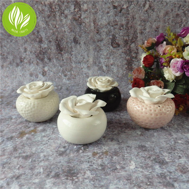 Handmade Ceramic Flower Aroma Stone Passive Diffuser Gift Set