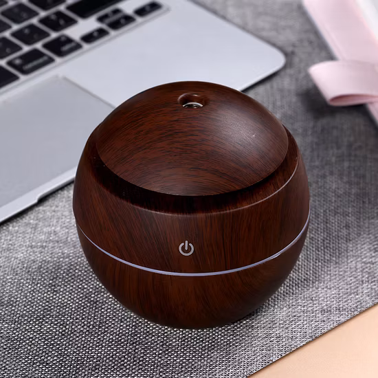 Mini difusor de aroma de aromaterapia USB de grano de madera