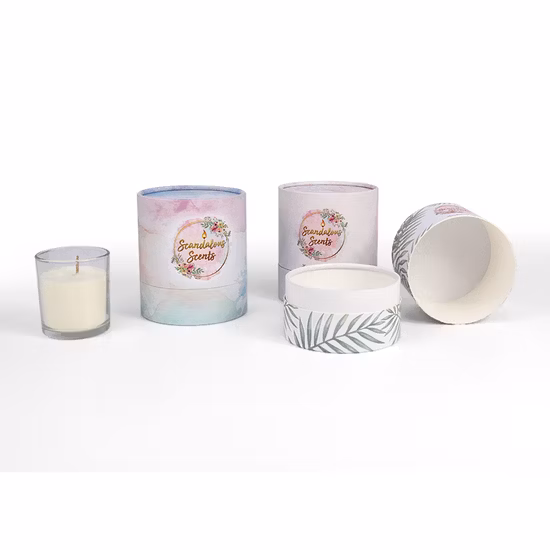 Caja del paquete del cilindro del difusor de láminas de la fragancia casera del aroma del regalo del tubo de empaquetado de la botella del tarro de la vela